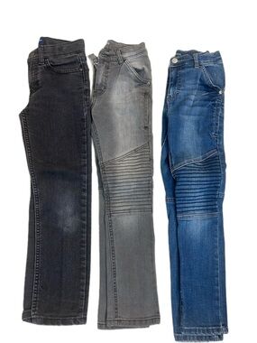 Arizona Jean Company & Wonder Nation Boys' Skinny JeanTrio in Black, Gray & Blue